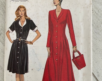 Vogue 8905 uncut vintage Misses' dress pattern size 8 10 12 / 1994 VEVV Very Easy Very Vogue / 90s retro mod