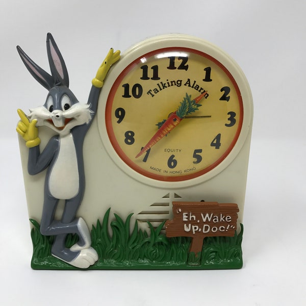 Reloj despertador Bugs Bunny PIEZAS vintage / década de 1960 con alimentación por batería C / década de 1960 fabricado en EE. UU. PIEZAS