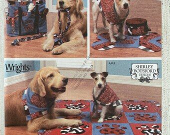 Simplicity 4061 dog accessories uncut pattern / 2008 / blanket, bowl, placemat, scarf, bag, toys