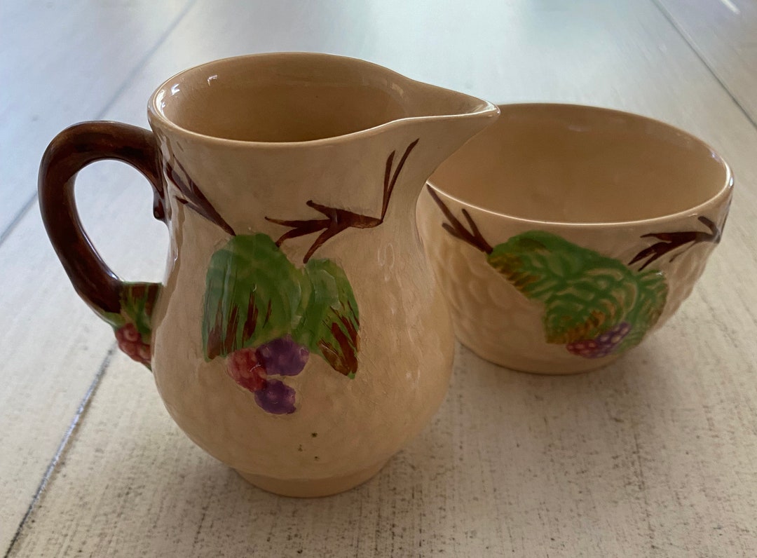 Wade Bramble Vintage Small Creamer and Sugar Bowl 1950s Etsy