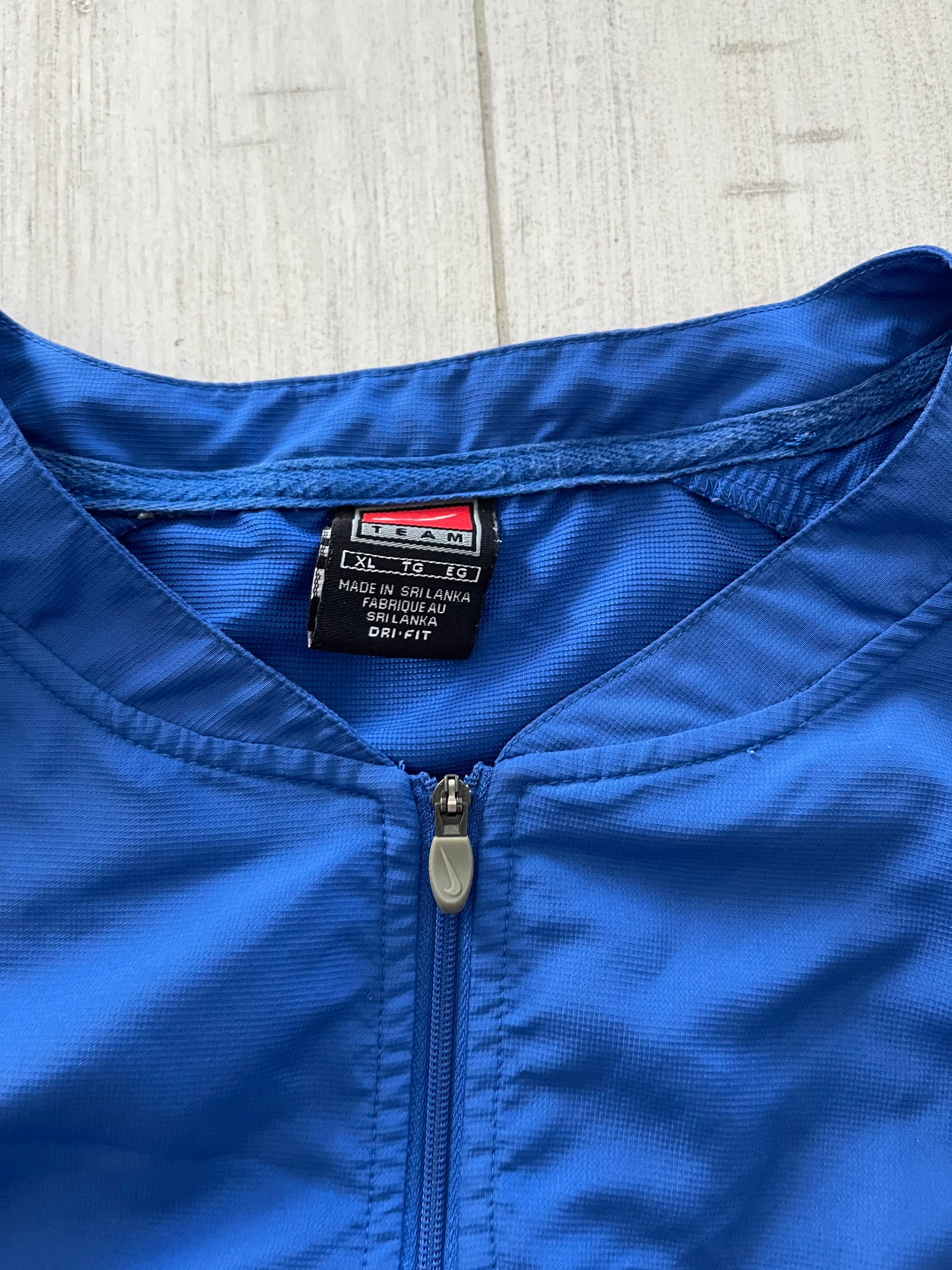 Nike Vintage Blue Running Quarter Zip Pullover XL Jacket / Etsy