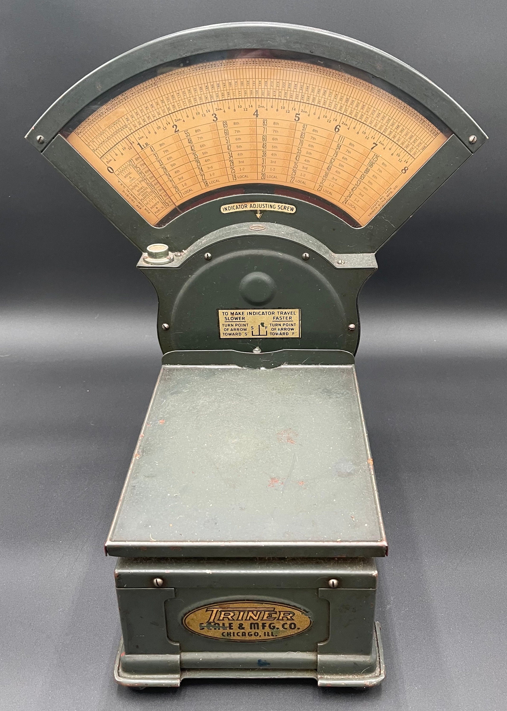 Triner Vintage Postal Scale Antique / 8 Pound Weight Scale