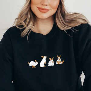 Felpa Coniglietto di Halloween, Felpa Coniglietto Fantasma, Camicie Autunnali di Halloween, Camicia Fantasma, Regalo Amante del Coniglio della Stagione Spettrale, Camicia Coniglio