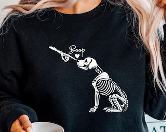 Dog Boop Halloween Sweatshirt, Dog Skeleton Sweatshirt, Funny Dog Shirt, Dog Lover Gifts, Dog Mom, Spooky Dog Shirt, Dog Skeleton