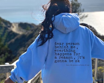 Dear Person Behind Me Hoodie, Aesthetic Oversized Sweatshirt, Person Behind Me Sweatshirt, Aesthetic Be Kind Sweatshirt, Mental Health
