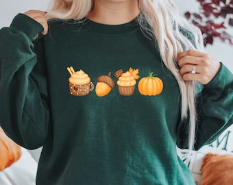 Fall Coffee Sweatshirt, Unisex Fall Sweater, Pumpkin Spice Sweatshirt, Cute Fall Sweater, Womens Fall Fashion Sweater, Coffee Sweatshirt