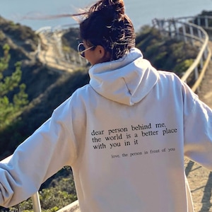 Dear Person Behind Me Hoodie, Aesthetic Oversized Sweatshirt, Person Behind Me Sweatshirt, Aesthetic Be Kind Sweatshirt, Mental Health
