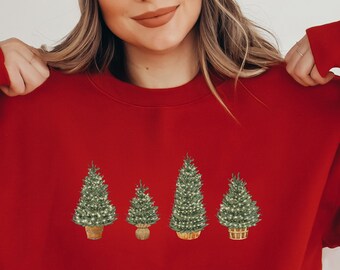 Christmas Tree Sweatshirt, Christmas Sweatshirt, Christmas Shirts for Women, Christmas Crewneck, Christmas Sweater, Winter Sweatshirt