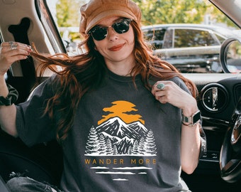 Camisa de aventura, camisas de camping Comfort Colors, camisetas de excursionista de montaña, camisa de caza, camisa amante de la naturaleza, regalo de camping, camisa de vacaciones,
