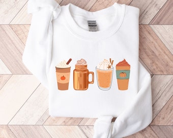 Fall Coffee Sweatshirt, Fall Sweater, Pumpkin Spice Sweatshirt, Cute Fall Sweater, Womens Fall Sweater, Coffee Sweatshirt, Unisex Plus size