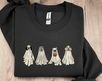 Halloween Dog shirt, Ghost Dogs Sweatshirt, Halloween Dog, Halloween Crewneck, Fall Shirts, Pumpkin Sweater, Spooky Season, Dog Lover Gift