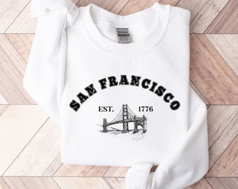 San Francisco Sweatshirt, Vintage California Crewneck, Golden Gate Bridge Sweatshirt, California Sweatshirt, San Fran, San Francisco Varsity