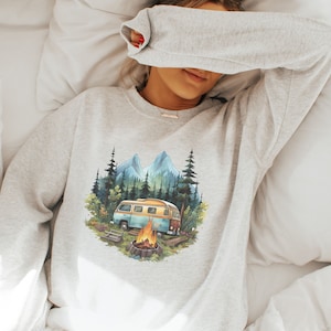 Camping Adventure Sweatshirt, Forest Sweatshirt, Camper Life , Mountain Sweatshirt, Nature Shirt, Outdoor Enthusiast Sweatshirt Hiking Shirt
