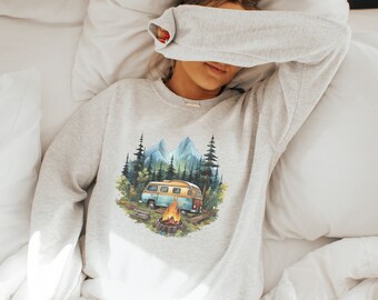 Camping Adventure Sweatshirt, Forest Sweatshirt, Camper Life , Mountain Sweatshirt, Nature Shirt, Outdoor Enthusiast Sweatshirt Hiking Shirt