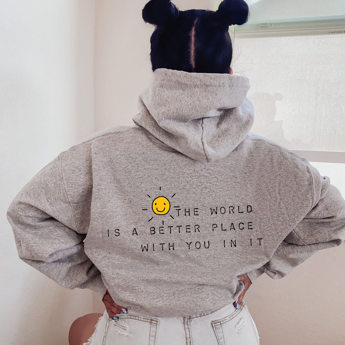 The World is A Better Place With You in It Hoodie Aesthetic - Etsy
