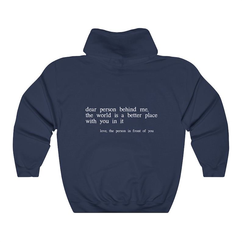 Dear Person Behind Me Hoodie, Dear Person Behind Me Sweatshirt, Aesthetic Be Kind Sweatshirt, Positivity Sweater, Mental Health Matters zdjęcie 8