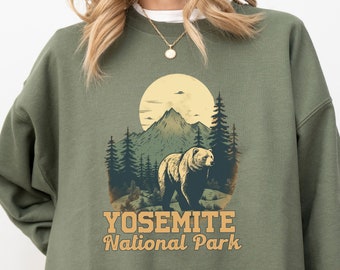 Bluza z nadrukiem Yosemite National Park, Koszulka z nadrukiem National Park, Bluza z kapturem California, Bluza z nadrukiem Yosemite, Koszulka Vintage Park, Koszulka Retro Hiking