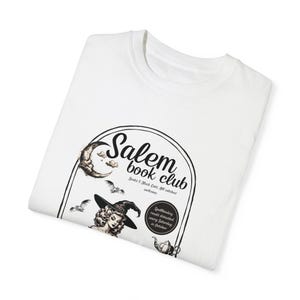 Club de lectura de Salem, Camisa de Halloween, Camisa de lectura, Regalo de libro, Bookstagram, Cuello redondo de otoño, Camisetas de Halloween, Booktok, Ratón de biblioteca, Camisa de libro imagen 7