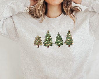 Christmas Tree Sweatshirt, Christmas Sweatshirt, Christmas Shirts for Women, Christmas Crewneck, Christmas Sweater, Plus Size Christmas