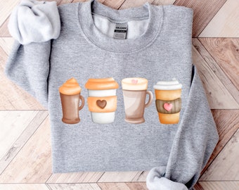 Fall Coffee Sweatshirt, Fall Sweater, Pumpkin Spice Sweatshirt, Cute Fall Sweater, Womens Fall Sweater, Coffee Sweatshirt, Unisex Plus size