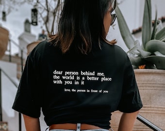 Dear Person Behind Me TShirt, Aesthetic Oversized tshirt, Dear Person Behind Me Sweatshirt, Aesthetic Be Kind Sweatshirt, Mental Health