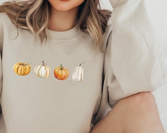 Bluza z dyni, sweter z dyni, bluza z jack-o-lantern, bluza z okrągłym dekoltem na jesień, upiorny sezon, sweter jesienny w dużym rozmiarze