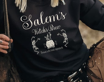 Salem Crewneck, Fall Sweatshirt, Witches Brew Sweatshirt, Cute Fall Sweater, Autumn Sweatshirt, October Vibes, Witchy Clothing, PLW