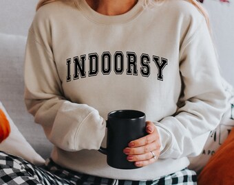Moletom interno, moletons internos, presente caseiro, suéter de outono moletom aconchegante, moletom de outono moletom grande, camisa feminina engraçada