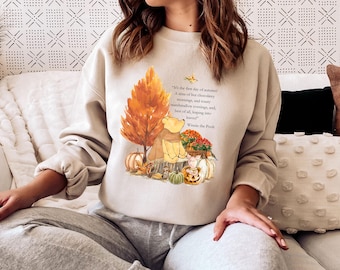 Winnie the Pooh autumn sweater, Winnie the Pooh and friends, Cute Winnie the Pooh pumpkin sweatshirt, Vintage Winnie the Pooh fall crewneck