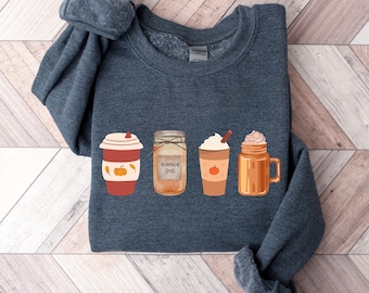 Fall Coffee Sweatshirt, Fall Sweater, Pumpkin Spice Sweatshirt, Cute Fall Sweater, Womens Fall Sweater, Coffee Sweatshirt, Unisex Plus size