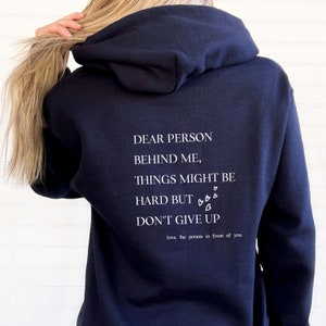 Dear Person Behind Me Hoodie, Aesthetic Oversized Sweatshirt, Person Behind Me Sweatshirt, Aesthetic Be Kind Sweatshirt, Mental Health