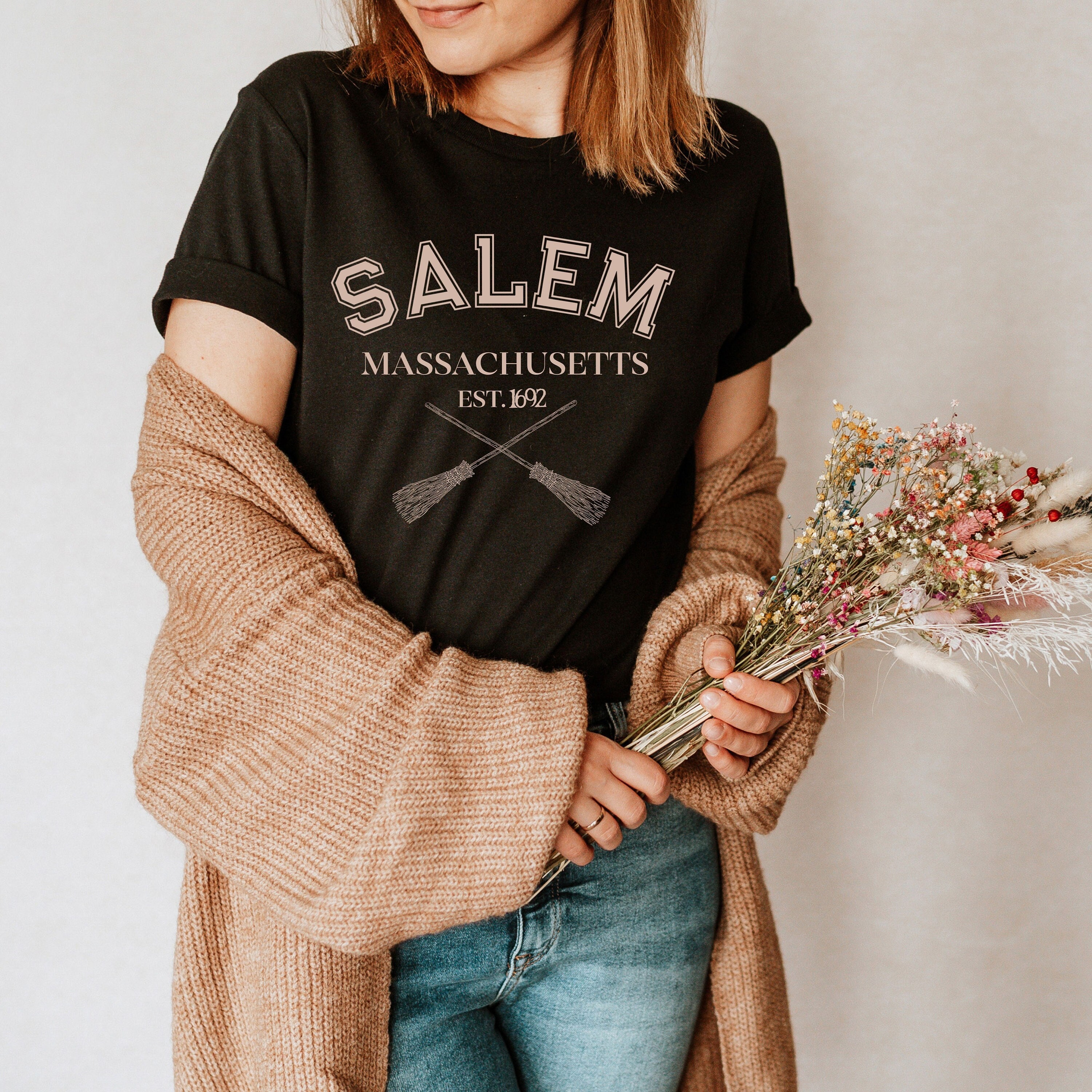 Salem Tshirt, Fall Sweatshirt, Massachusetts College Tshirt, Cute