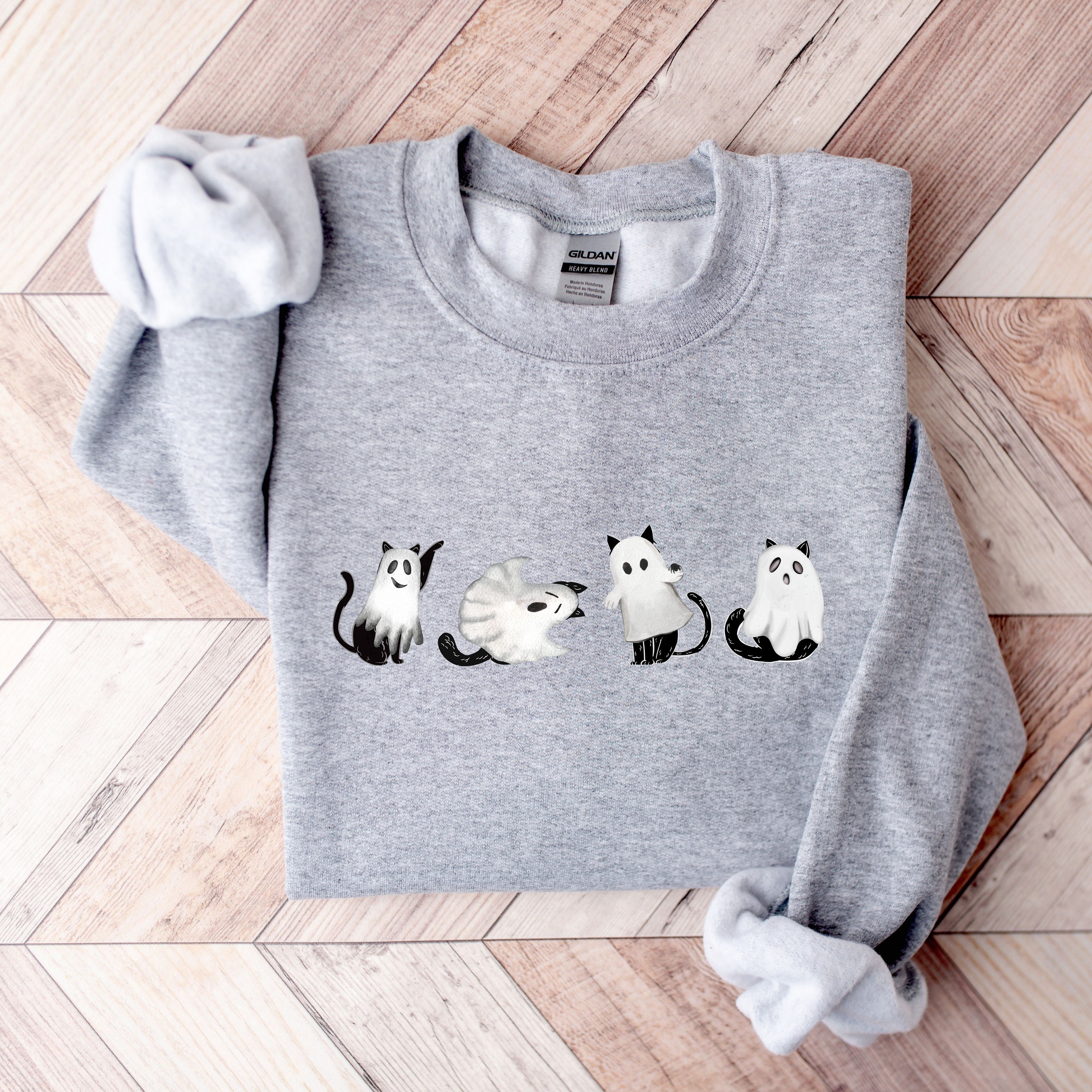 Halloween Sweatshirt Cat Sweatshirt Womens Plus Size - Etsy Canada