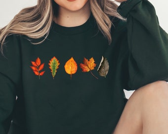 Herbst Blätter Sweatshirt, Herbst Blätter Sweatshirt, Herbst Sweatshirt, Süßer Herbst Sweatshirt, Damen Herbst SweatshirtFall Crewneck, Halloween Sweater