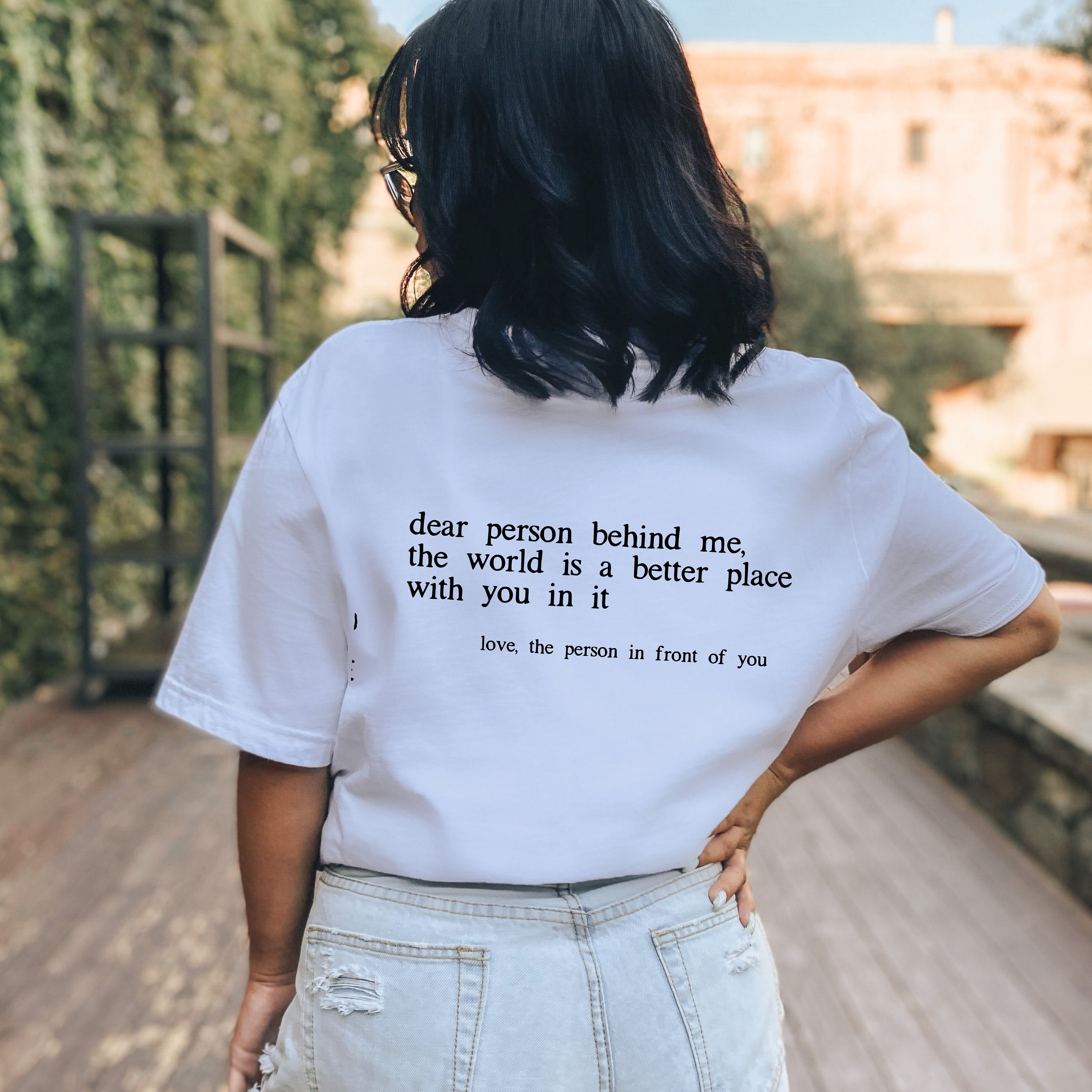 Dear Person Behind Me Tshirt Aesthetic Oversized Tshirt Dear Etsy Sweden