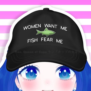 Women Want Me Fish Fear Me Hat - Transparent PNG digital download HD 300 dpi , streaming asset for Twitch & Youtube Vtubers and Streamers