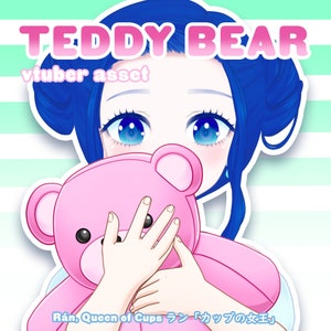 Teddy Bear Asset - Transparent PNG digital download HD 300 dpi , streaming asset for Twitch & Youtube Vtubers and Streamers