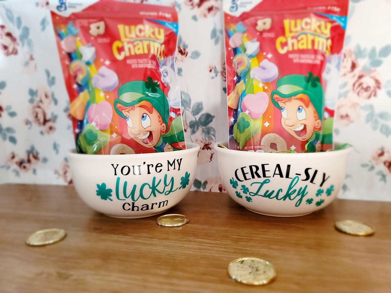 Cereal Bowls You're My Lucky Charm Cerealsly Lucky I Etsy