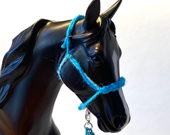 Rope halter with tassel and detailed nose piece for 1:12 scale Breyer horse,  Five Colours!!