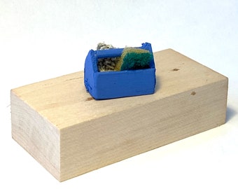 Boîte de pansage Schleich en bois bleue