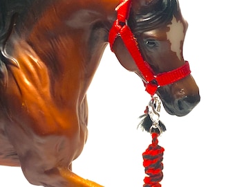 Bright Red Halter With Tassle For Breyer 1:12 scale Arabian