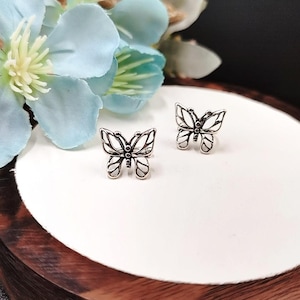 Sterlingzilveren vlinderoormanchet | Conch-manchet | Niet-doorboord | Nep-helixpiercing | Sierlijke retro-kraakbeenmanchet | Boho hippie funky punk