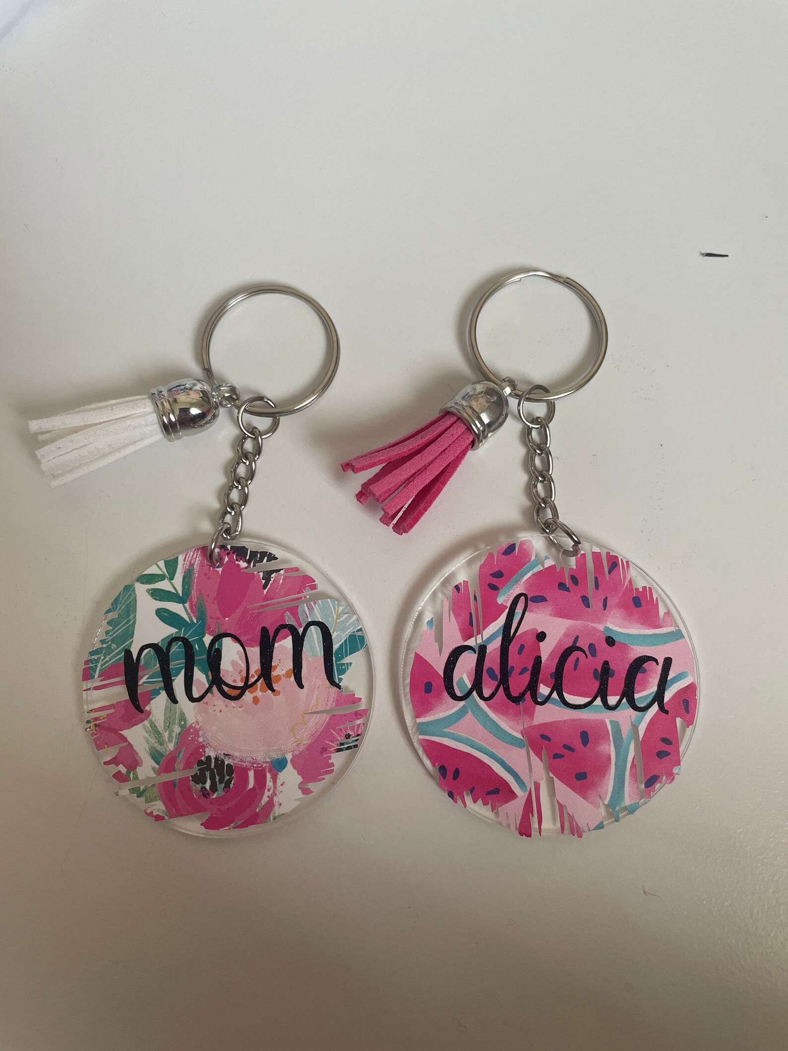 Personalized Keychain Cute Keychain Perfect for Mom Etsy