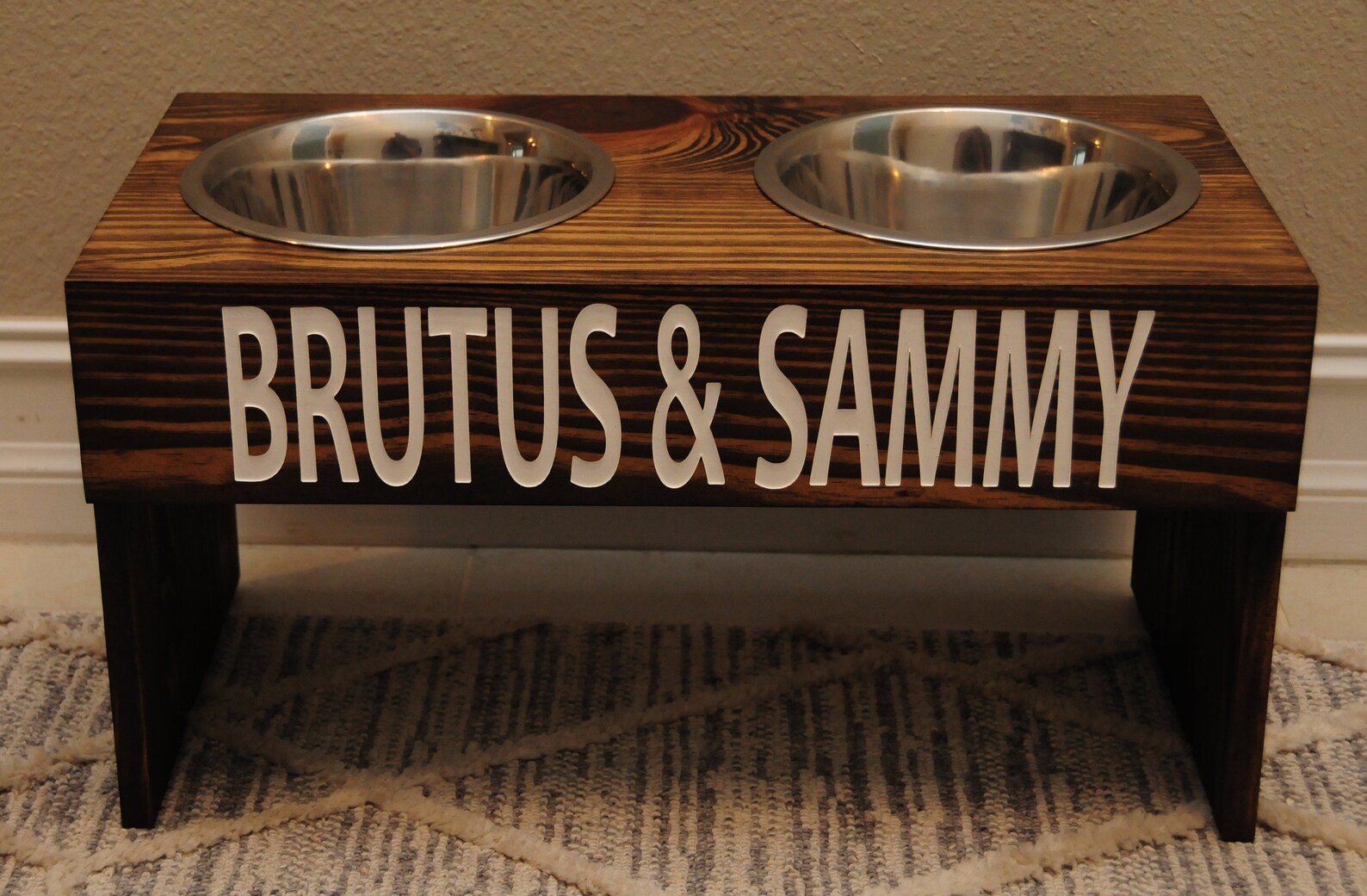 Dog Bowl Stand Customized for Your Pet Etsy