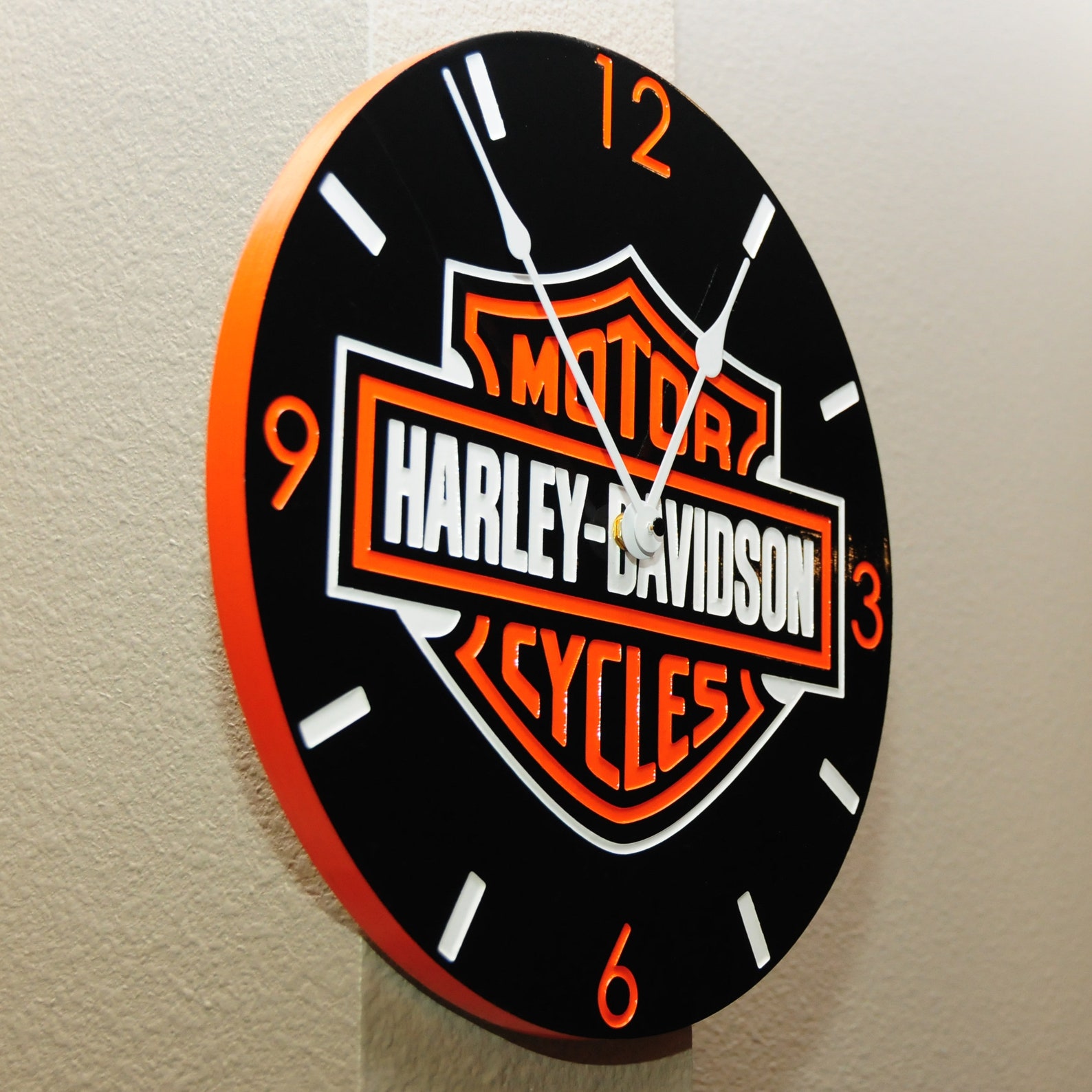 Harley Davidson Wall Clock Etsy