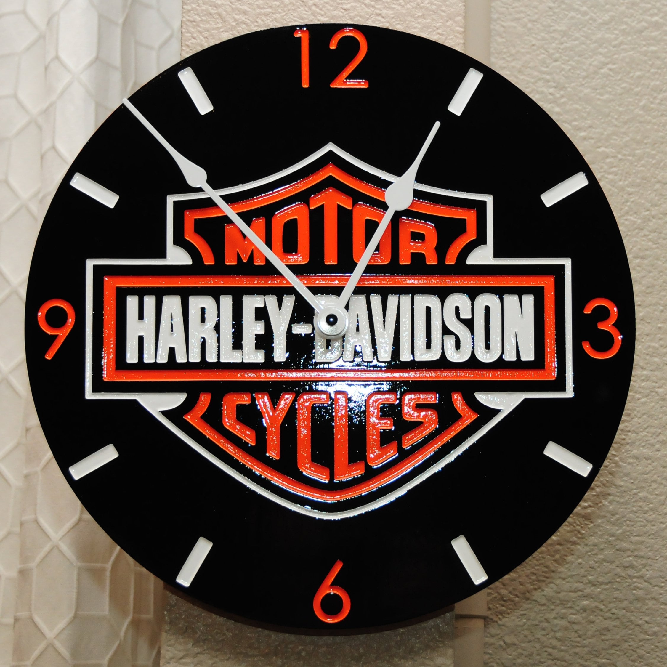 Harley Davidson Wall Clock Etsy