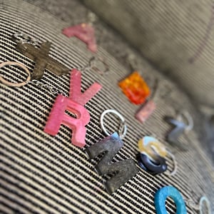 Personalized Elegance: Custom Resin Letter & Number Keychains