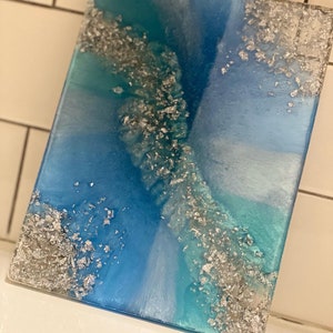Buchstopper aus Kunstharz im Galaxy-Stil
