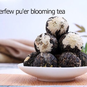 Feverfew Petals Blooming Tea Ball Hand-Made Flower Natural ingredients