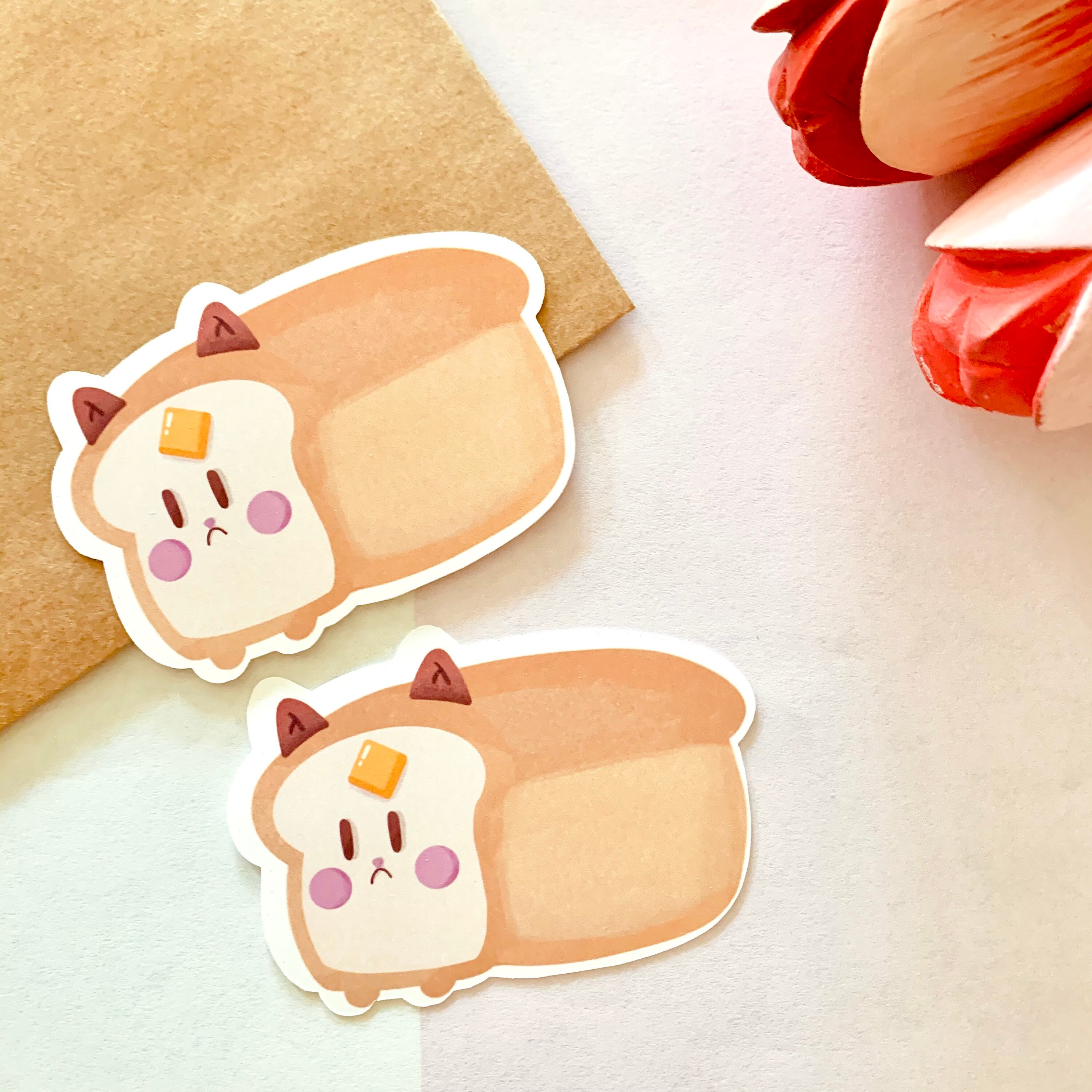 Bread Cat Sticker Etsy